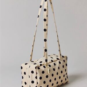 UO Exclusive Baggu Polka Dot Bowler Bag cream